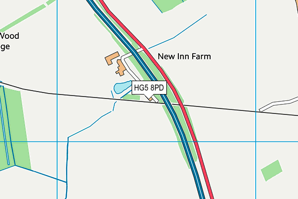 HG5 8PD map - OS VectorMap District (Ordnance Survey)