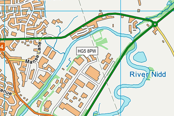 HG5 8PW map - OS VectorMap District (Ordnance Survey)