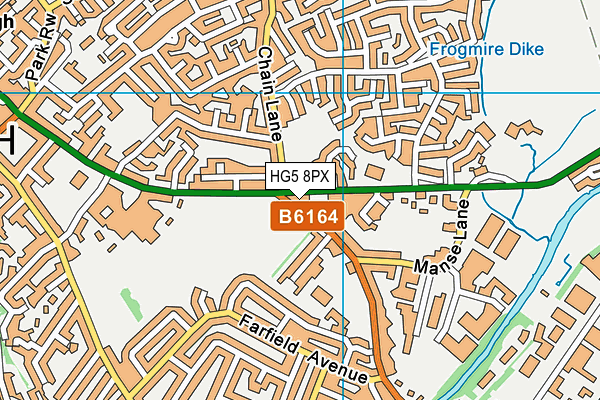 HG5 8PX map - OS VectorMap District (Ordnance Survey)