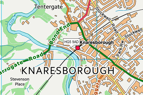 HG5 9AD map - OS VectorMap District (Ordnance Survey)