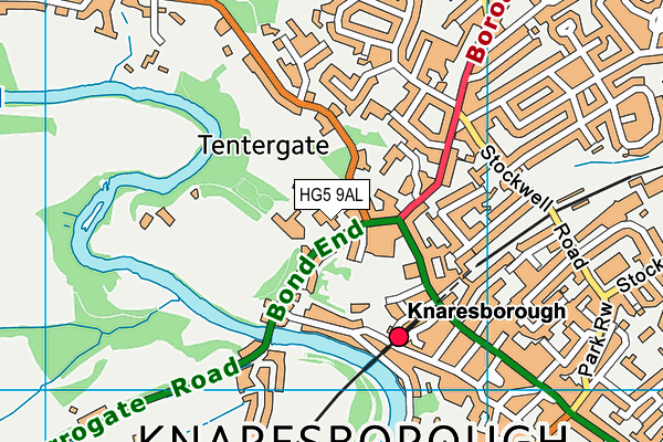 Imagine Health And Spa (Knaresborough) map (HG5 9AL) - OS VectorMap District (Ordnance Survey)