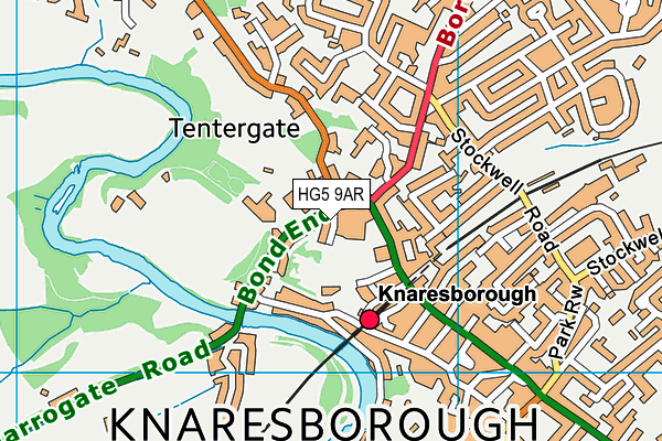 HG5 9AR map - OS VectorMap District (Ordnance Survey)