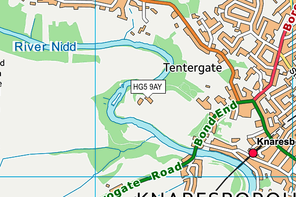 HG5 9AY map - OS VectorMap District (Ordnance Survey)