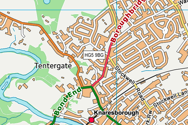 St Mary's Primary School Knaresborough, A Voluntary Catholic Academy map (HG5 9BG) - OS VectorMap District (Ordnance Survey)