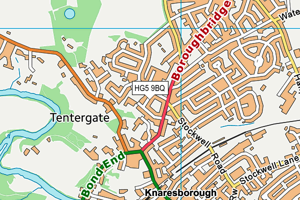 HG5 9BQ map - OS VectorMap District (Ordnance Survey)