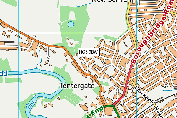 HG5 9BW map - OS VectorMap District (Ordnance Survey)