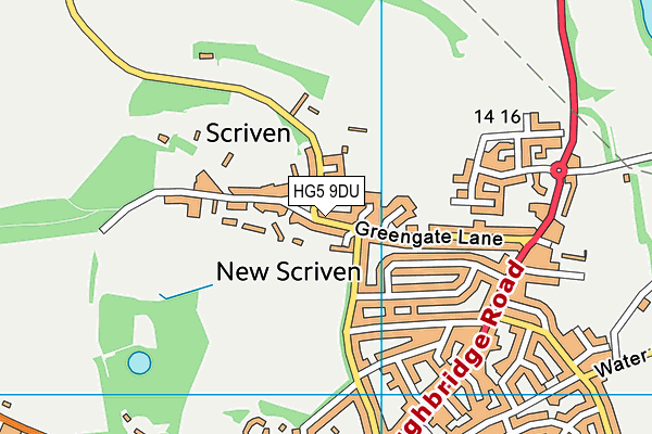 HG5 9DU map - OS VectorMap District (Ordnance Survey)