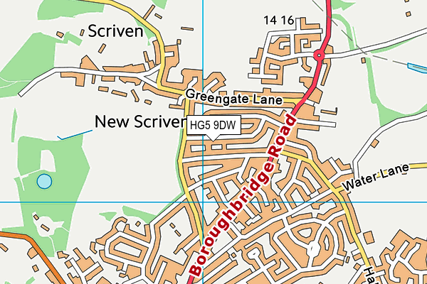 HG5 9DW map - OS VectorMap District (Ordnance Survey)