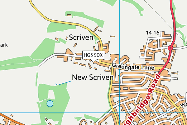 HG5 9DX map - OS VectorMap District (Ordnance Survey)