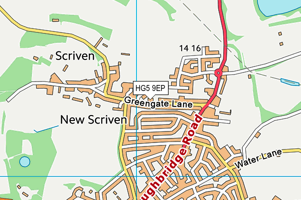 HG5 9EP map - OS VectorMap District (Ordnance Survey)