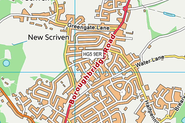 HG5 9ER map - OS VectorMap District (Ordnance Survey)