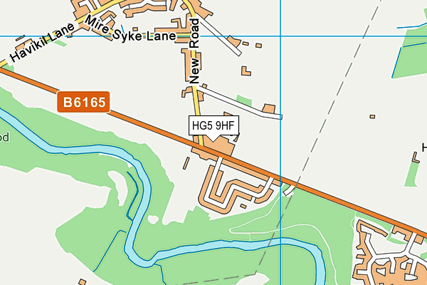 HG5 9HF map - OS VectorMap District (Ordnance Survey)