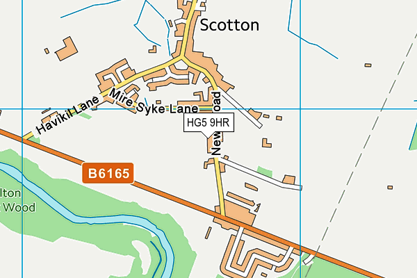 HG5 9HR map - OS VectorMap District (Ordnance Survey)