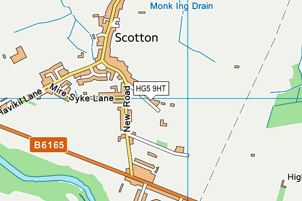 HG5 9HT map - OS VectorMap District (Ordnance Survey)