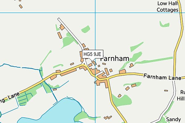 HG5 9JE map - OS VectorMap District (Ordnance Survey)