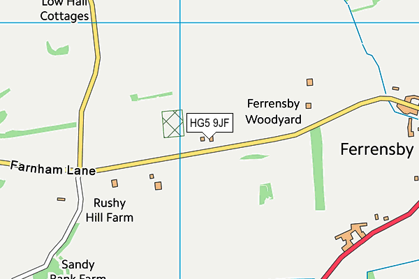 HG5 9JF map - OS VectorMap District (Ordnance Survey)