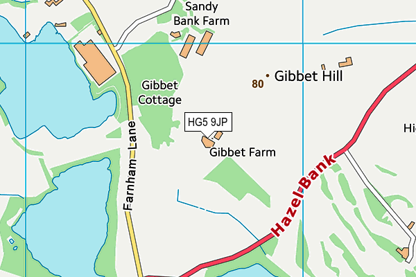 HG5 9JP map - OS VectorMap District (Ordnance Survey)