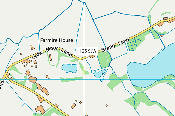 HG5 9JW map - OS VectorMap District (Ordnance Survey)
