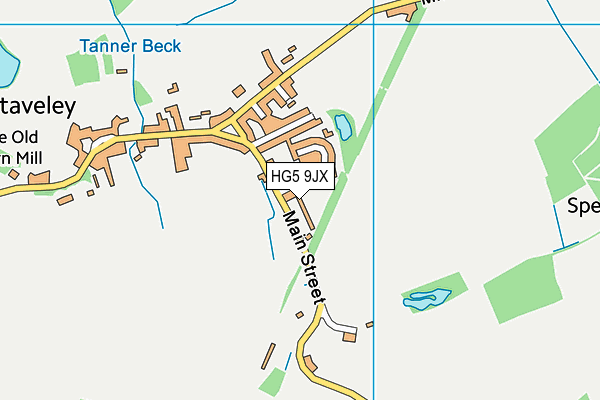 HG5 9JX map - OS VectorMap District (Ordnance Survey)