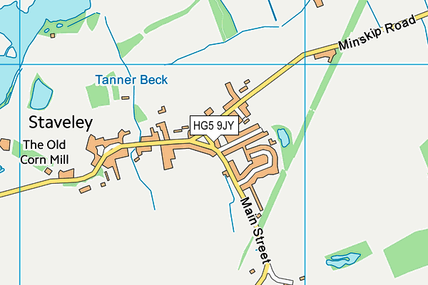 HG5 9JY map - OS VectorMap District (Ordnance Survey)