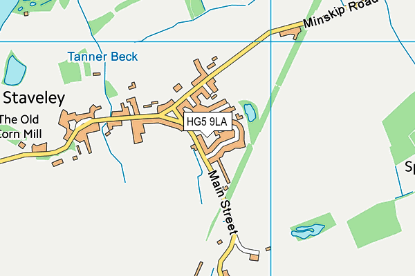 HG5 9LA map - OS VectorMap District (Ordnance Survey)