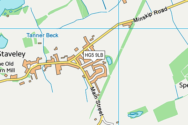 HG5 9LB map - OS VectorMap District (Ordnance Survey)