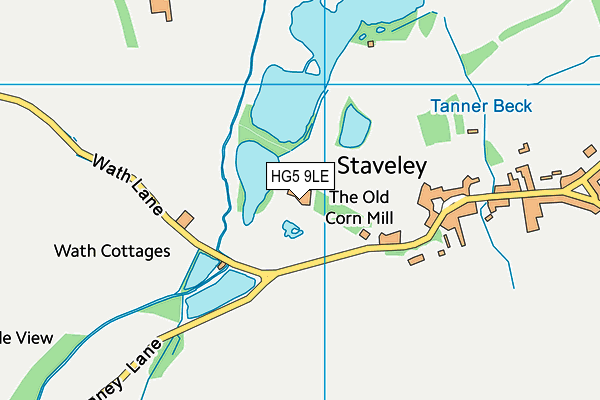 HG5 9LE map - OS VectorMap District (Ordnance Survey)