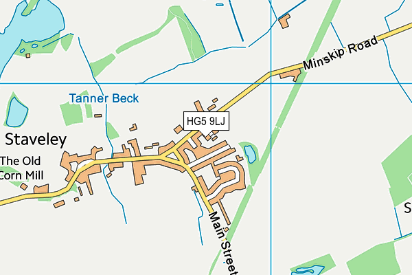 HG5 9LJ map - OS VectorMap District (Ordnance Survey)