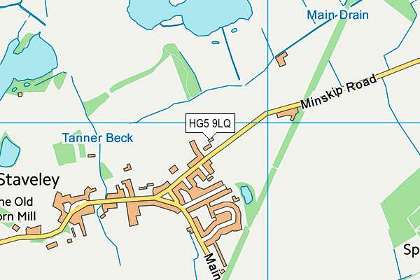 Staveley Community Primary School map (HG5 9LQ) - OS VectorMap District (Ordnance Survey)