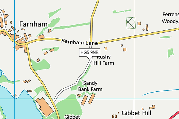 HG5 9NB map - OS VectorMap District (Ordnance Survey)