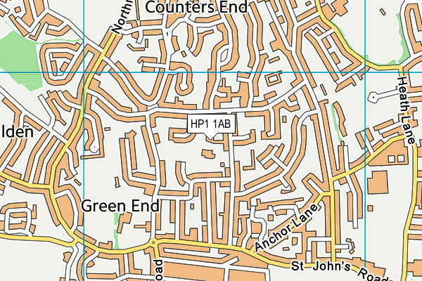 HP1 1AB map - OS VectorMap District (Ordnance Survey)