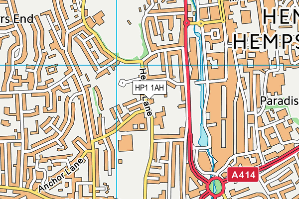 HP1 1AH map - OS VectorMap District (Ordnance Survey)