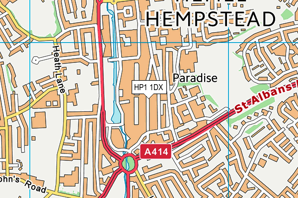 HP1 1DX map - OS VectorMap District (Ordnance Survey)