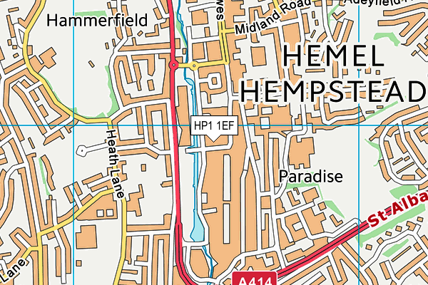 HP1 1EF map - OS VectorMap District (Ordnance Survey)