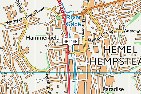 HP1 1HN map - OS VectorMap District (Ordnance Survey)