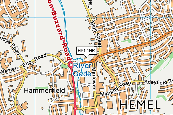 HP1 1HR map - OS VectorMap District (Ordnance Survey)