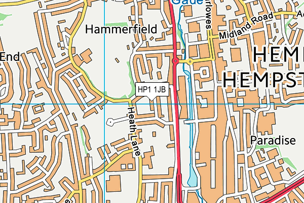 HP1 1JB map - OS VectorMap District (Ordnance Survey)