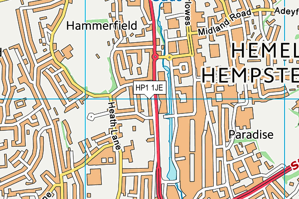 HP1 1JE map - OS VectorMap District (Ordnance Survey)