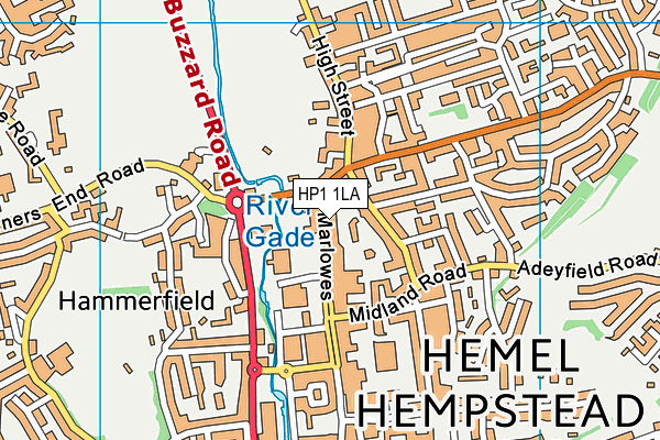 HP1 1LA map - OS VectorMap District (Ordnance Survey)