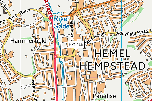 HP1 1LE map - OS VectorMap District (Ordnance Survey)
