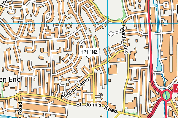 HP1 1NZ map - OS VectorMap District (Ordnance Survey)