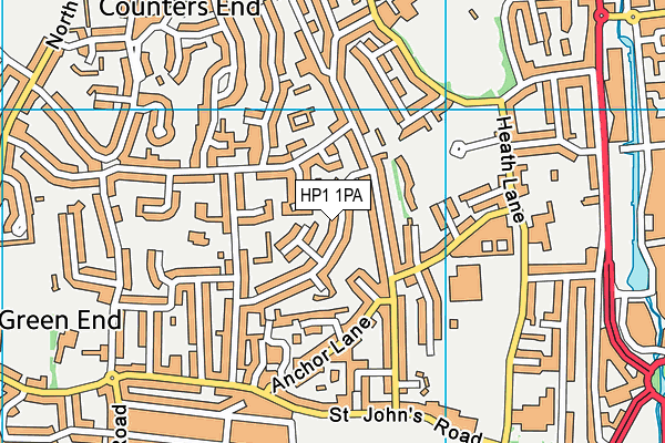 HP1 1PA map - OS VectorMap District (Ordnance Survey)
