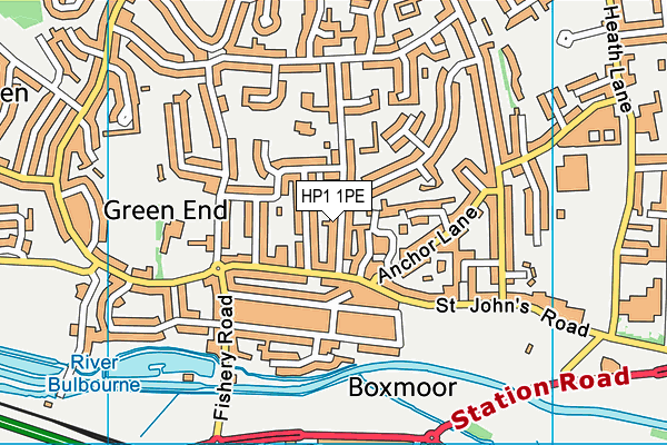 HP1 1PE map - OS VectorMap District (Ordnance Survey)