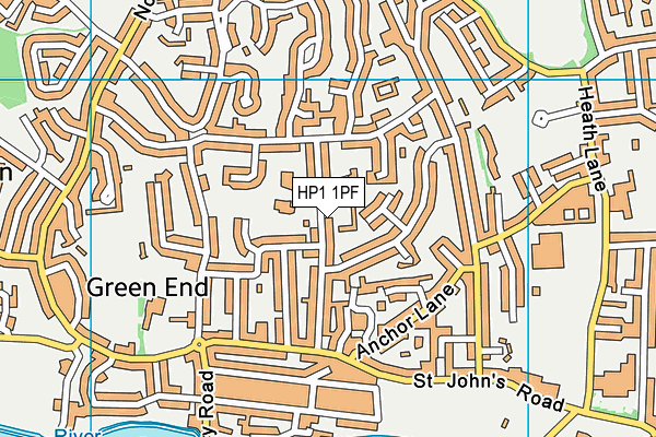 Boxmoor Primary School map (HP1 1PF) - OS VectorMap District (Ordnance Survey)