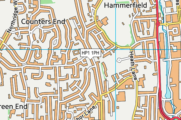HP1 1PH map - OS VectorMap District (Ordnance Survey)