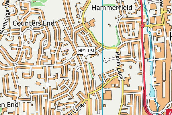 HP1 1PJ map - OS VectorMap District (Ordnance Survey)