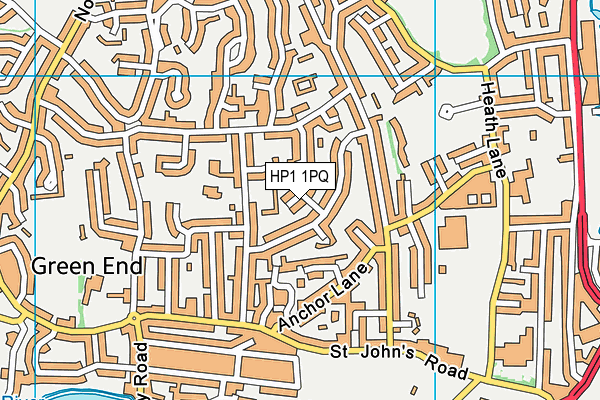 HP1 1PQ map - OS VectorMap District (Ordnance Survey)