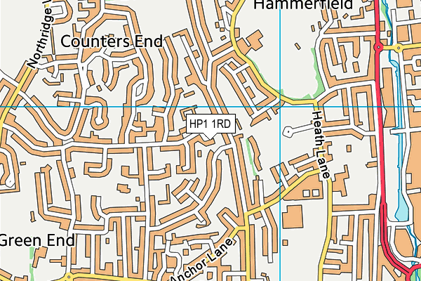 HP1 1RD map - OS VectorMap District (Ordnance Survey)