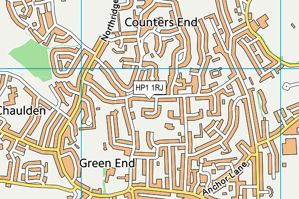 HP1 1RJ map - OS VectorMap District (Ordnance Survey)