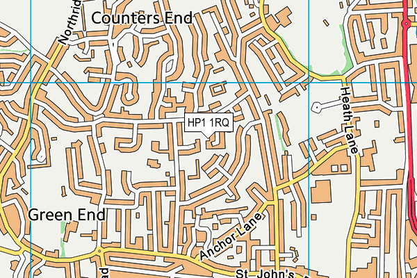 HP1 1RQ map - OS VectorMap District (Ordnance Survey)